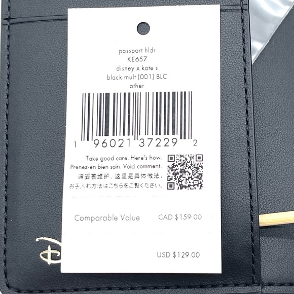 Kate Spade Disney New York Beauty And The Beast Passport Holder - Picture 4 of 4